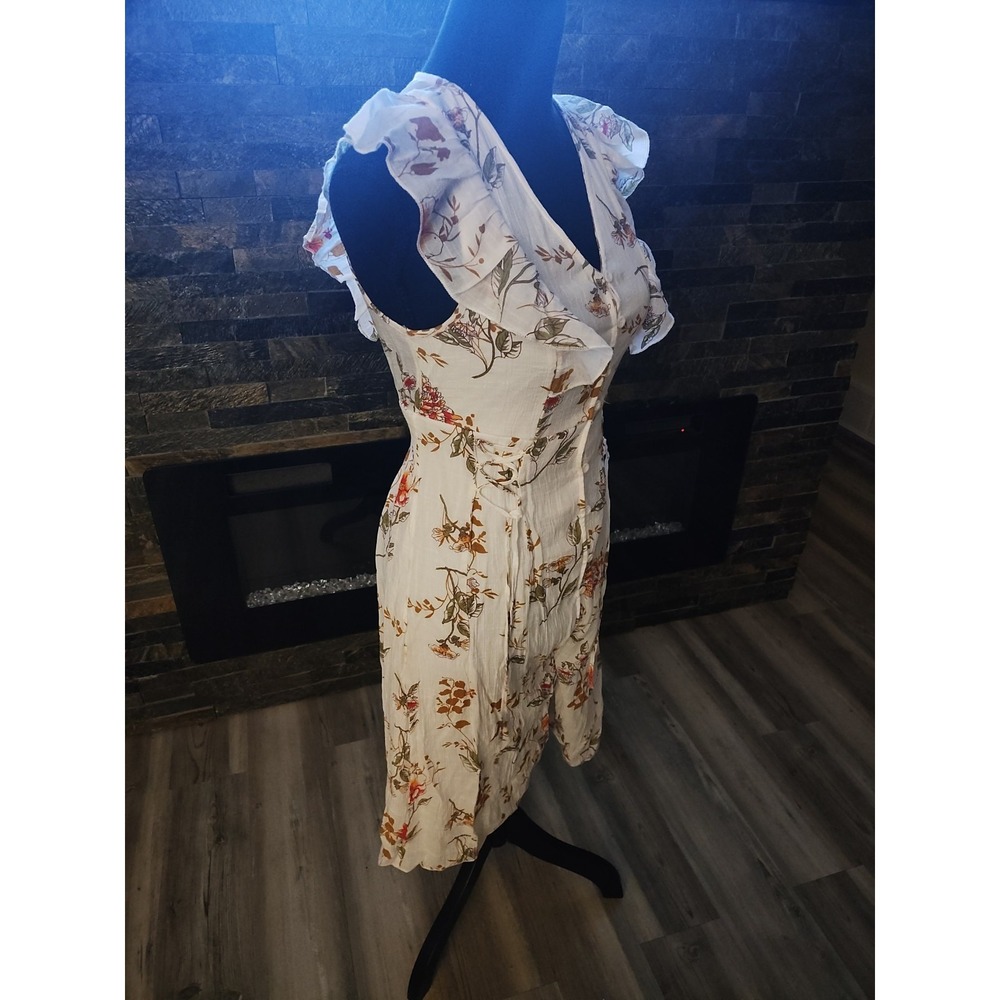J. Glee Floral Lightweight Cream Dress Size Small